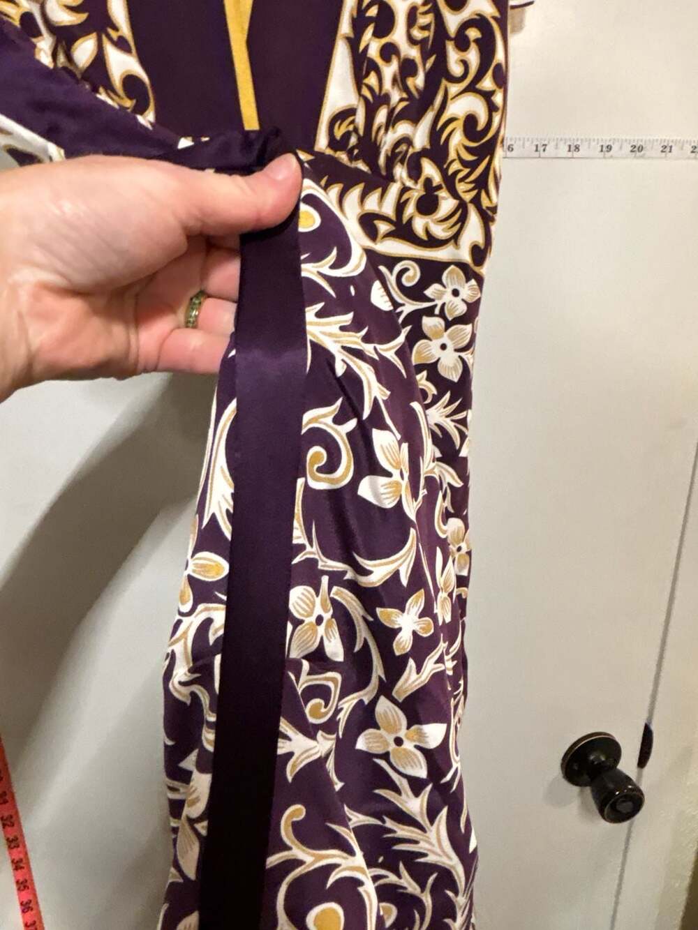 M2: Nicole Miller Collection Purple Scroll Floral Sheath Dress small - Picture 4 of 7